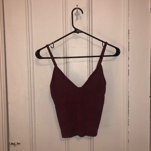 maroon brandy melville crop tank